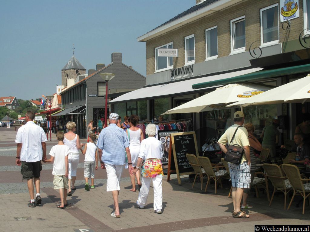 De badplaats Zoutelande in Zeeland